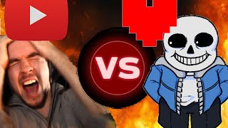 Youtubers React To Beating Sans [upl. by Noyek]