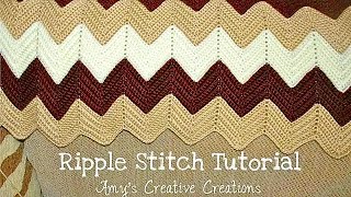 Crochet Ripple Stitch Afghan Tutorial For Beginners [upl. by Beasley]