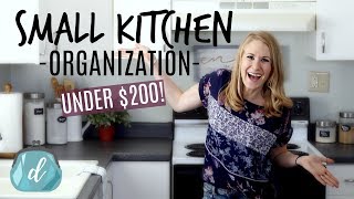 NEW Organizing a SMALL kitchen for under 200 🙌 [upl. by Pinkerton]