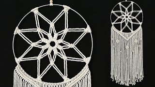 DIY Atrapasueños en MACRAME  paso a paso  DIY Macrame Dreamcatcher Tutorial [upl. by Lertram]