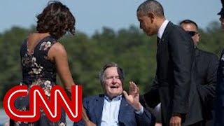 George H W Bush greets Obamas [upl. by Cia]