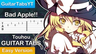 Touhou  Bad Apple Guitar Tutorial TABS Easy [upl. by Aay288]