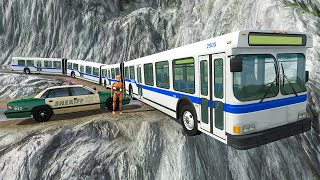 Articulated Bus Crashes 1  BeamNG DRIVE  SmashChan [upl. by Saiasi]