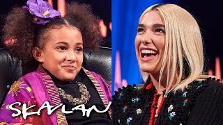 Viral drummer Nandi 9 gets asked on tour with Dua Lipa  Full interview  SVTTV 2Skavlan [upl. by Guyon]