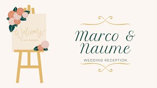 Marco amp Naume  Wedding Reception [upl. by Sirenay668]