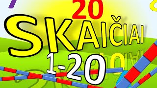 ✅ Skaičiuojame 120  SmartkinderTV  Filmukai vaikams lietuviškai [upl. by Darrick]