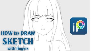 【Ibis Paint X】Tutorial and Tips Drawing Sketch with Fingers [upl. by Nillek]