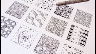 Easy Doodle Patterns  Beginner Basics [upl. by Bunns]