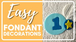 Fondant Decorations for Beginners  EASY Fondant Decorating [upl. by Oicam]