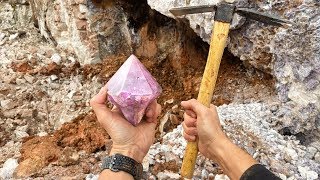 Found Super Rare Amethyst Crystal While Digging at a Private Mine Unbelievable Find [upl. by Sairu815]