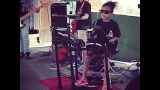 Drummer Girl  First Gig  Age 7  Eye of the Tiger  Nandi Bushell [upl. by Avehstab72]