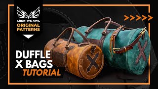 How to make Duffle X round Bags DIY Tutorial with Pdf Pattern [upl. by Stevana]