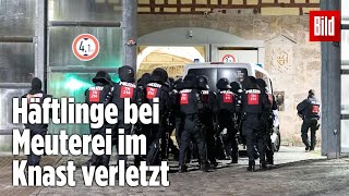 Gefängnismeuterei Polizei stürmt Knast in Thüringen  JVA Untermaßfeld [upl. by Mosenthal]