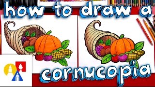 How To Draw A Cornucopia [upl. by Donavon484]