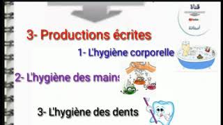 Productions écrites 1Am  lhygiène corporellehygiène des mains lygiene des dents [upl. by Madelle]