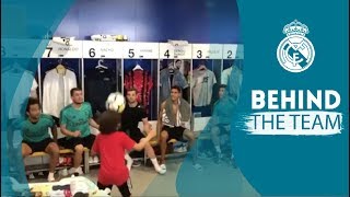 MARCELOs son ENZO shows off his skills in the Real Madrid dressing room [upl. by Eirac912]